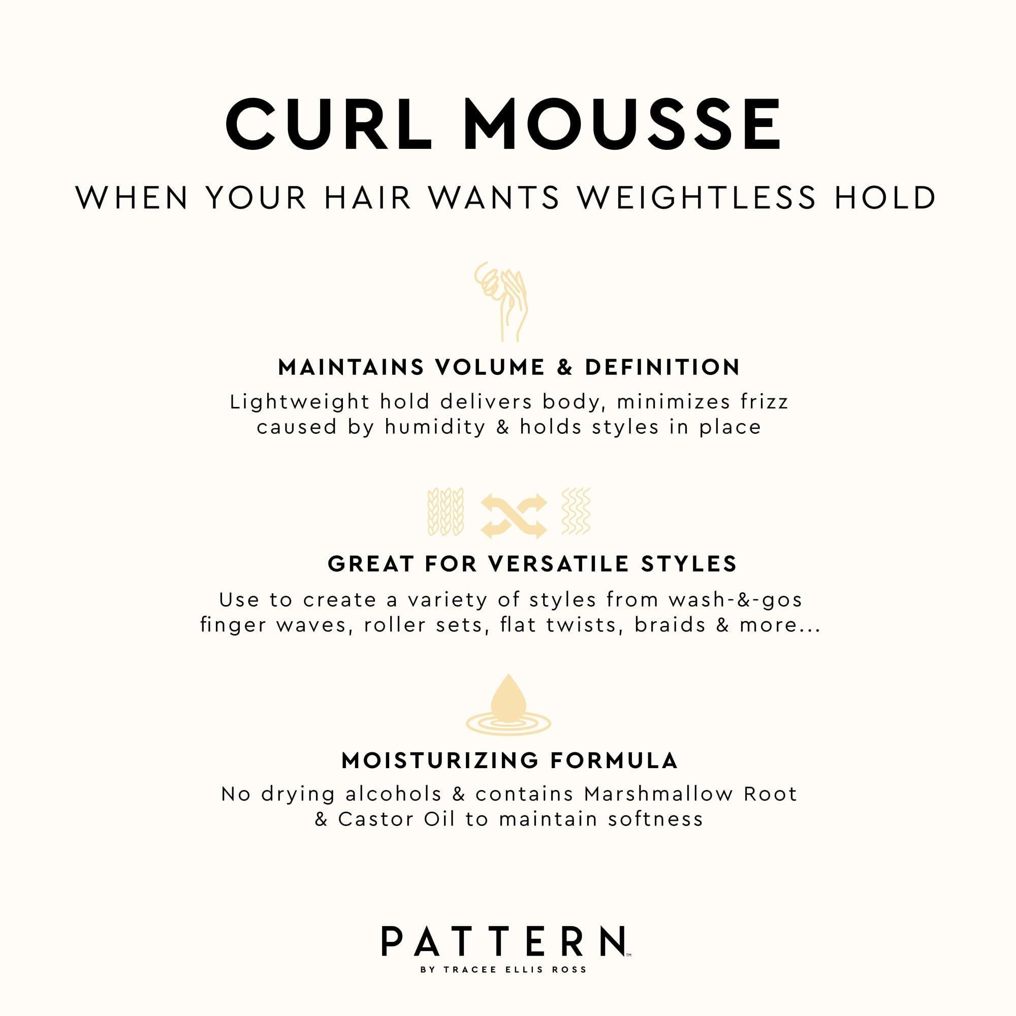 PATTERN PATTERN Beauty by Tracee Ellis Ross Curl Mousse - Volume and Hold for Curly Hair 3a-4c