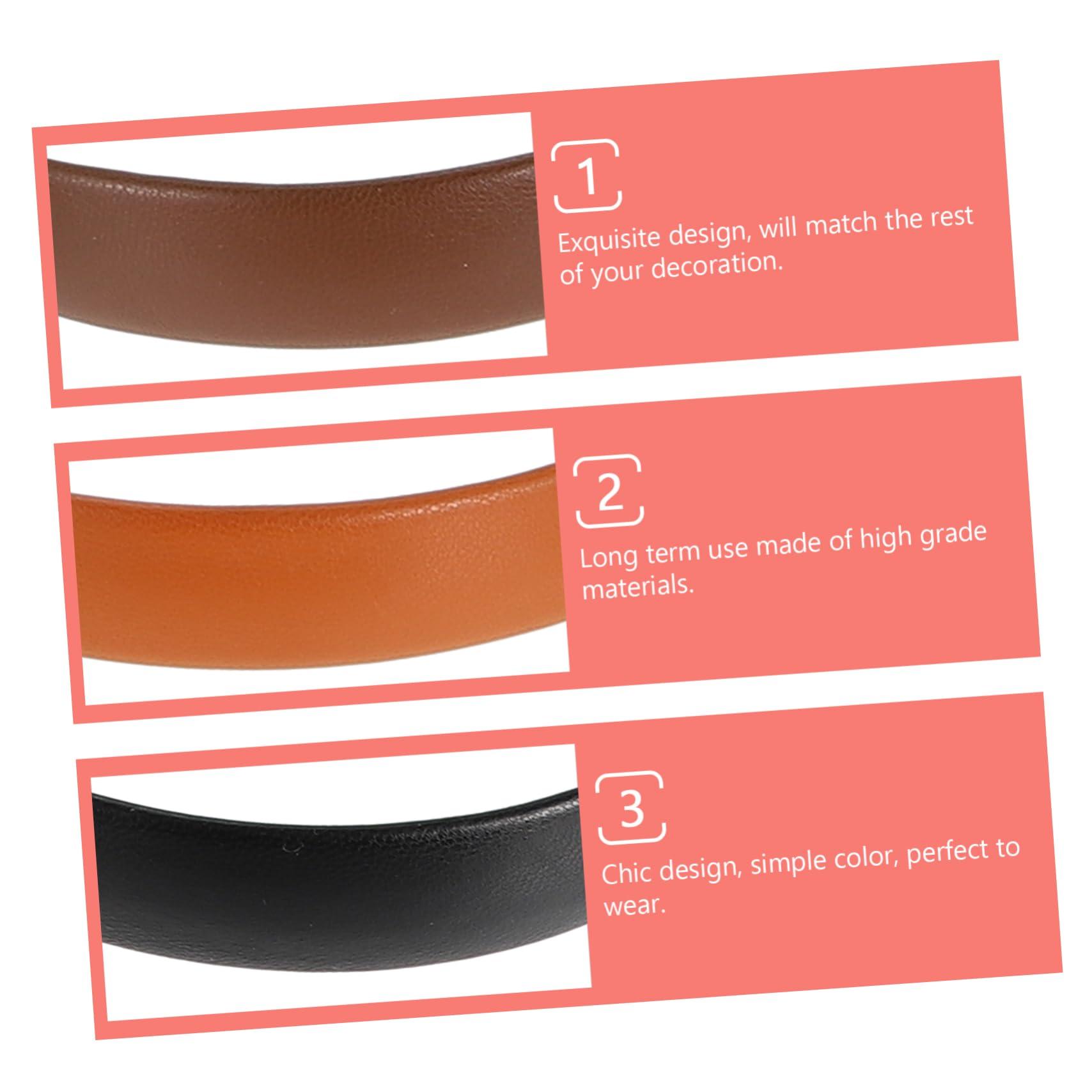 Beatifufu Beatifufu 4pcs Leather Headband Fashion Headbands Hairbands Beauty Headbands Hair Accessories for Women Hair Band Woman Knotted Headbands Star Headband Head Band Bandana Artificial Leather