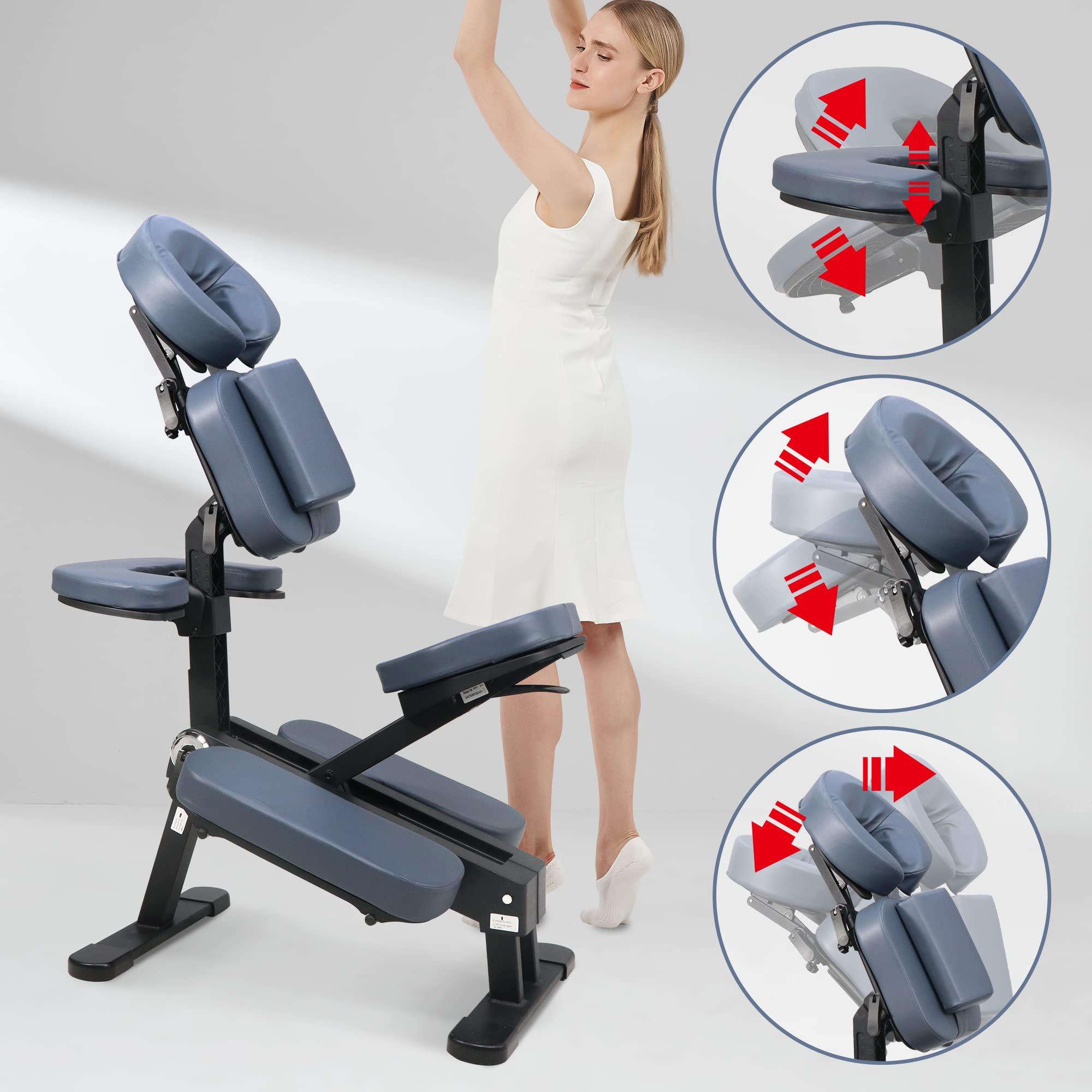 Master Massage Master Massage Gymlane Adjustable Portable Chair Ergonomic Design with 2-Inch Foam, Heavy-Duty Supports Up to 600 lbs