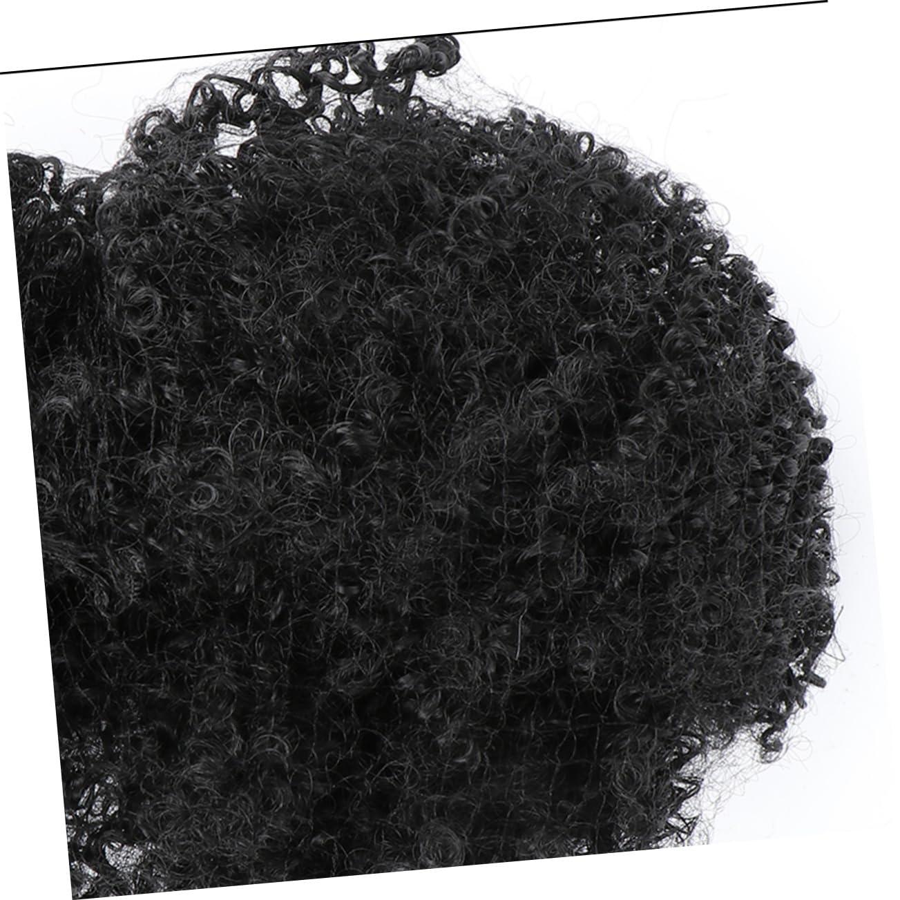 OHPHCALL OHPHCALL 1pc Afro Wig for Women Curly Full Wigs Small Afro Wig Wigs for Women Wig with Bangs Bouffant Wig Curly Hair Wig Fluffy Wig Short Bangs Wig Afro Wigs Curly Wig Hair Extensions Black