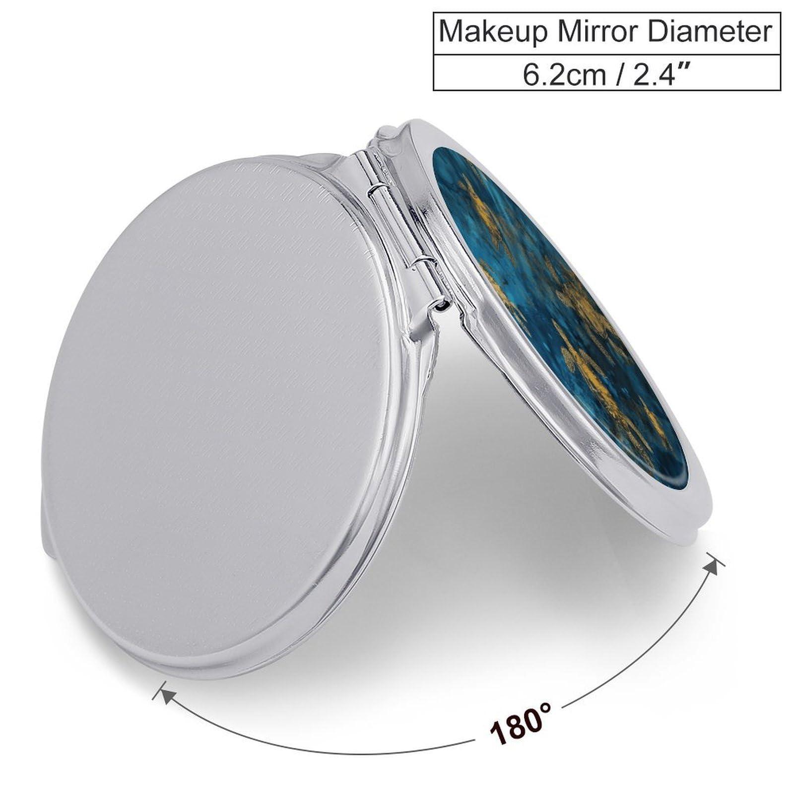 NWTRJ NWTRJ Travel Makeup Mirror Portable Folding Cosmetic Compact Mirror Sea Turtle Mini Pocket Mirror for Purses with 2 X 1x Magnification, Style