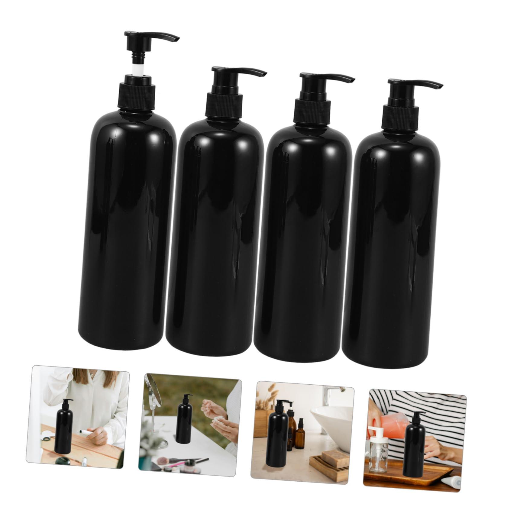 PRETYZOOM PRETYZOOM 4pcs Shampoo Bottle Body Wash Liquid Holder Squirty Bottles Shower Pump Dispenser Black Conditioner Black Glasses Liquid Dispenser Bottle Pump Bottles Accessories Travel Lotion