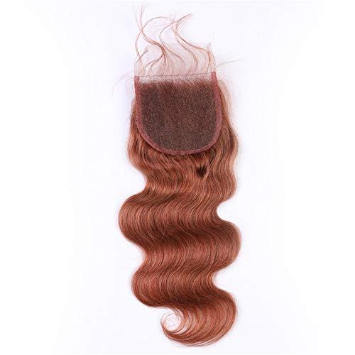 Tony beauty hair Tony Beauty Hair Copper Red Hair Bundles and Closure Body Wave Virgin Hair Weaves Dark Auburn Brazilian Human Hair 4 Bundles with Lace Closure 4x4" Pure 33 Reddish Brown (18 20 22 24 with 18)