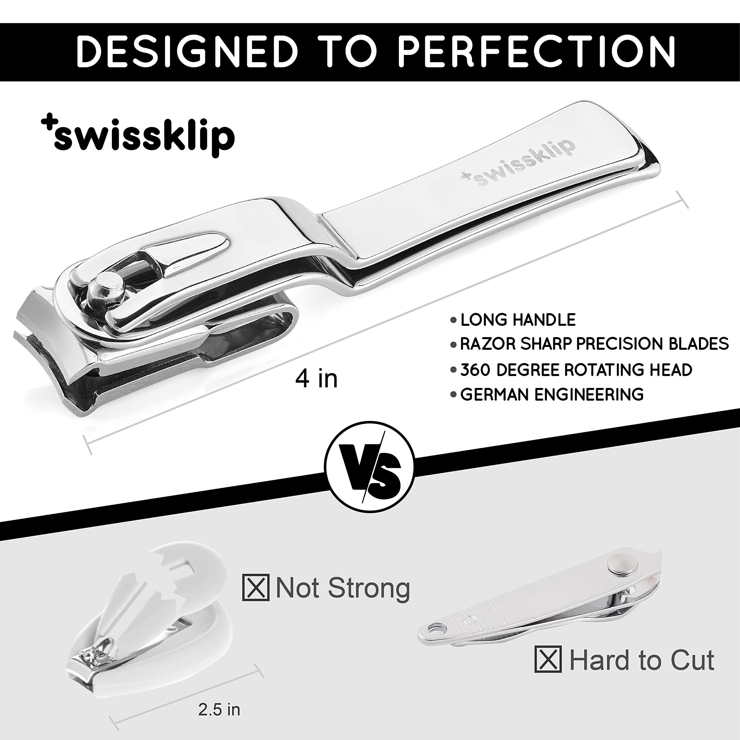 Swissklip Swissklip Heavy Duty Toenail Clippers for Seniors Thick Toenails I Professional Nail Clippers for Ingrown Toenail I nail clippers for men I well suited as finger nail clippers adult