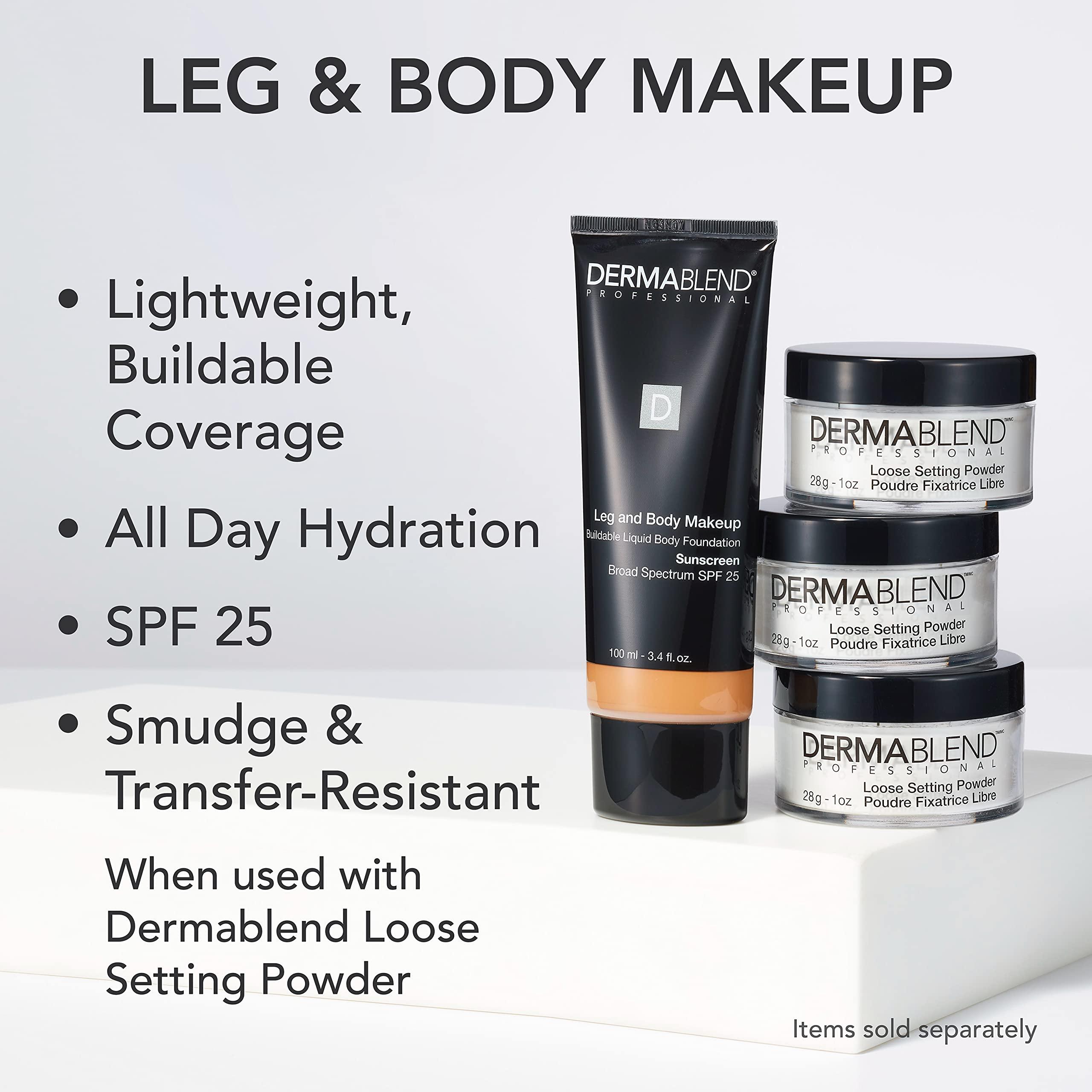 Dermablend Dermablend Leg and Body Makeup, with SPF 25. Skin Perfecting Body Foundation for Flawless Legs with a Smooth, Even Tone Finish, 3.4 Fl. Oz.