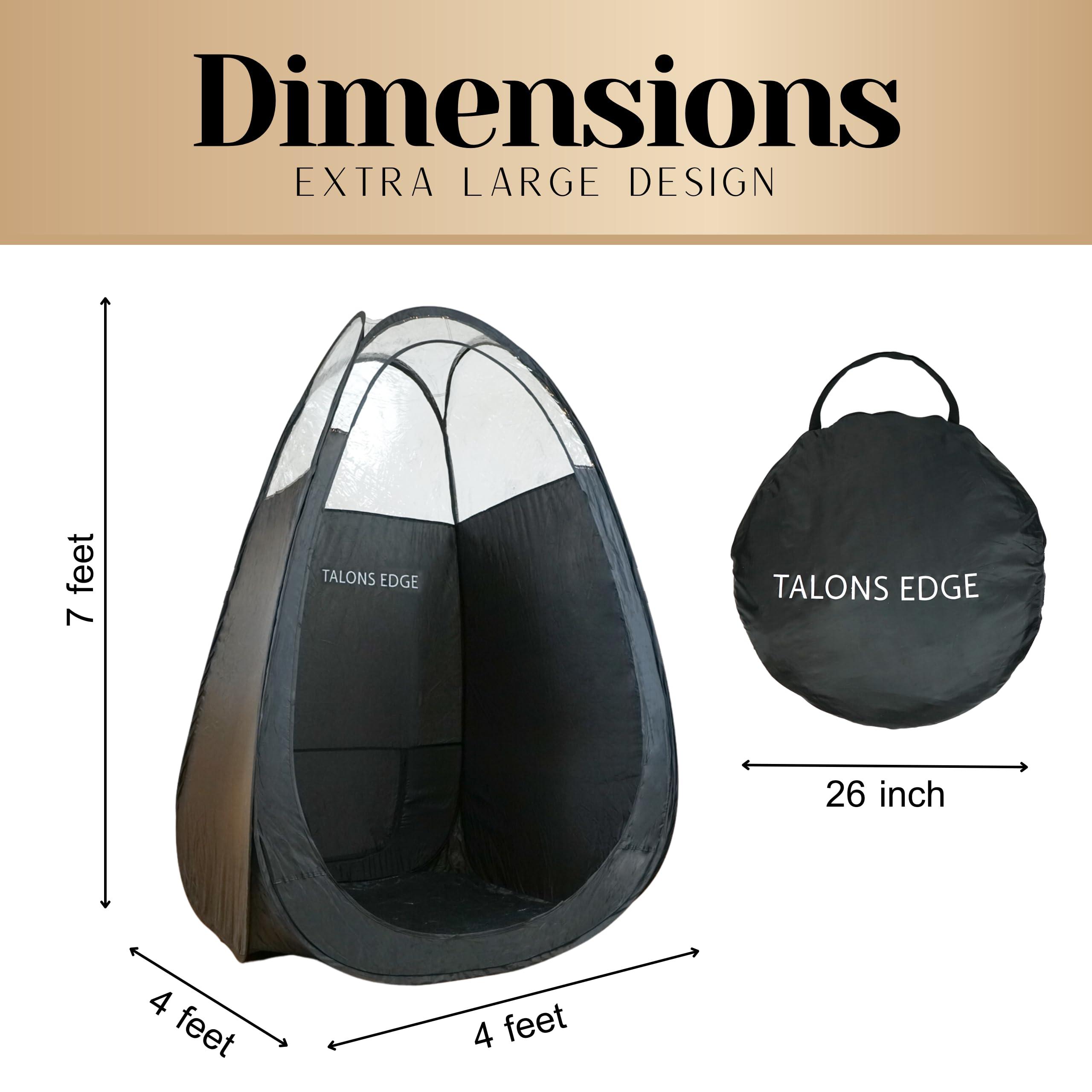 TALONS EDGE Talons Edge tm - Spray Tan Tent - Pop Up Spray Tan Booth with Carry Bag - Portable Tanning Tent for Professional & Home Use - Mess Free - Foldable Spray Tan Backdrop