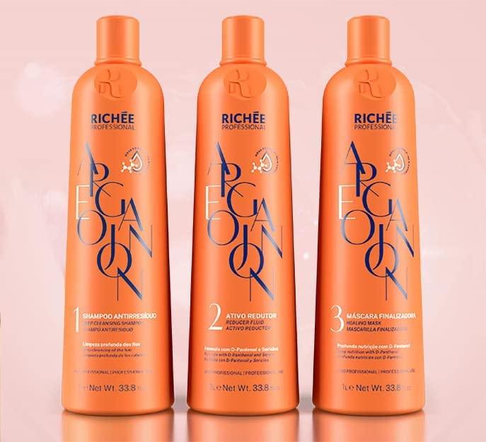 Riche Professional Riche Professional | Argan E Ojon Kit | Rich Formula, Perfect Straight, Extreme Hydration | (3x) 1000 ml / 33.8 fl.oz.