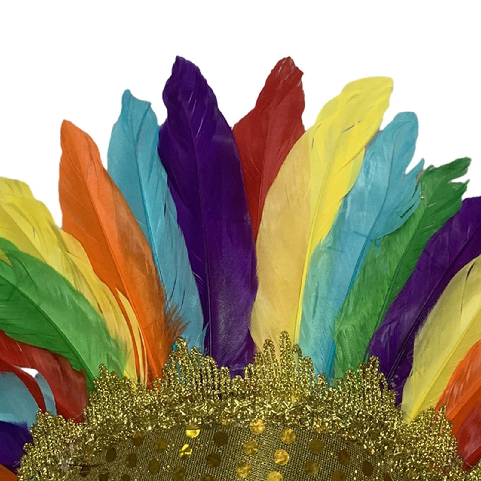 LCSVCCXA LCSVCCXA Feather Headdress Decoration American Chief Indian Headdress for Party Carnival Multi