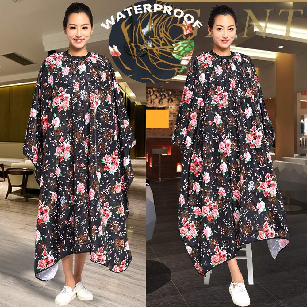 KAHOT KAHOT Salon Professional Haircut Stylist Color Cape Shampoo&Cutting Hairdressing Capes,Waterproof Hairdresser Cloth Barber Gown Wrap,55*63inch (Rose) free size