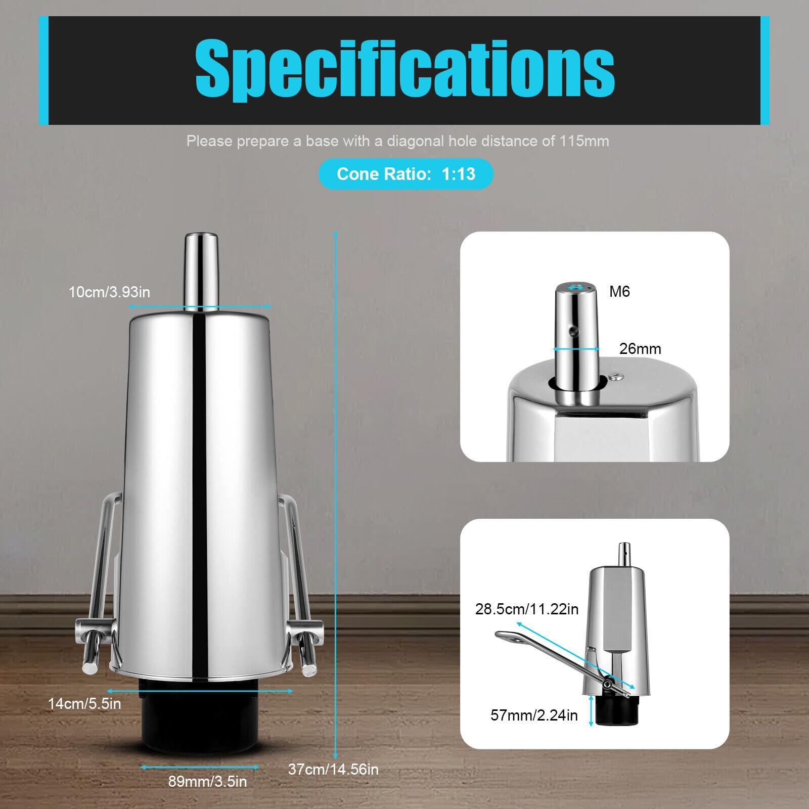 DRTONK Barber Chair Hydraulic Pump,Hair Salon Chair Beauty Chair Replacement Hydraulic Pump,Heavy Duty Hydraulic Pump Adjustable Height Fits Most Standard Styling Chairs for Hair Stylist Women Man (Black)