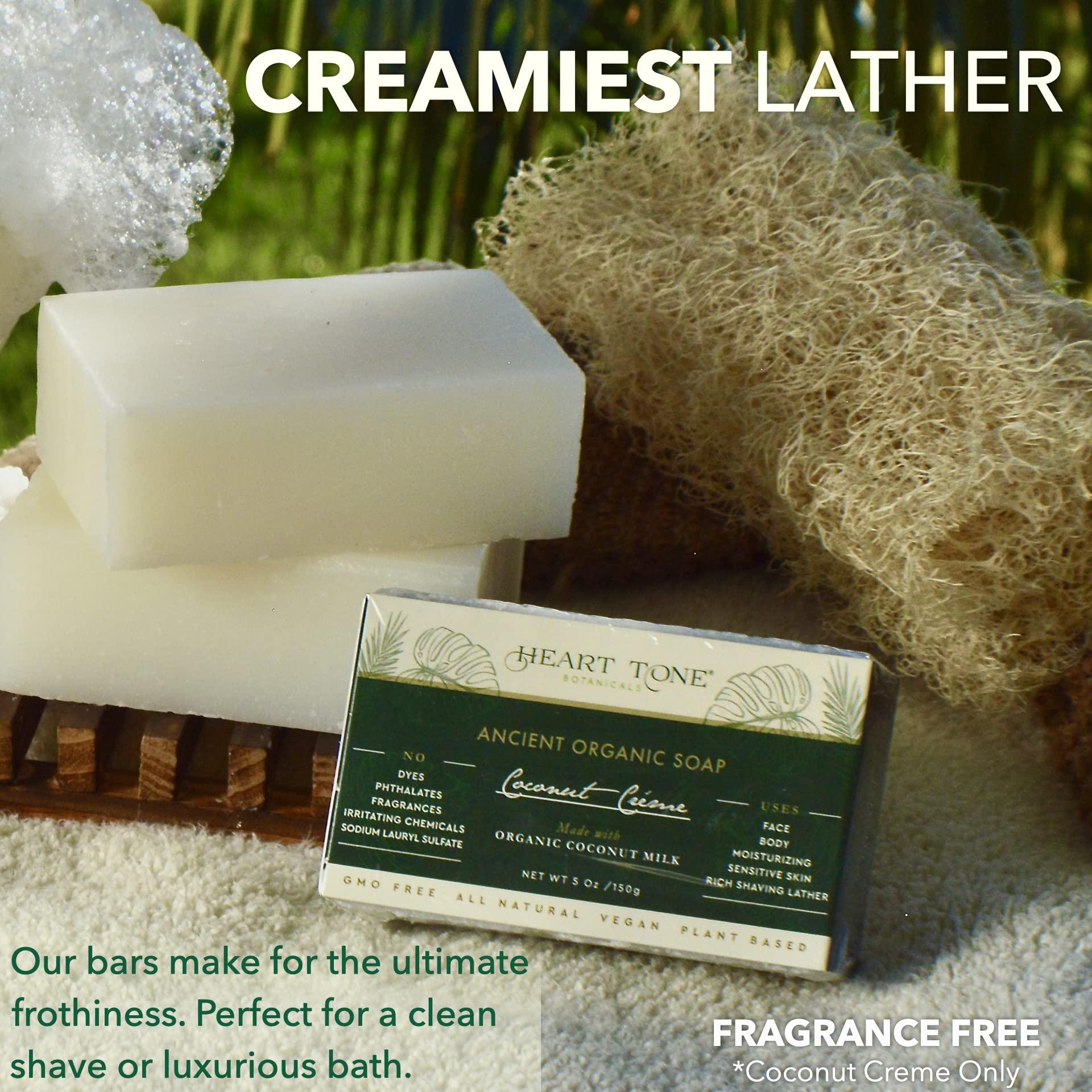 Heart Tone Botanicals Heart Tone Botanicals Cold Processed Bar Soap | Made With Organic Coconut, Olive, and Sunflower Oils | Nourishing | Great For Sensitive Skin (Coconut Milk)