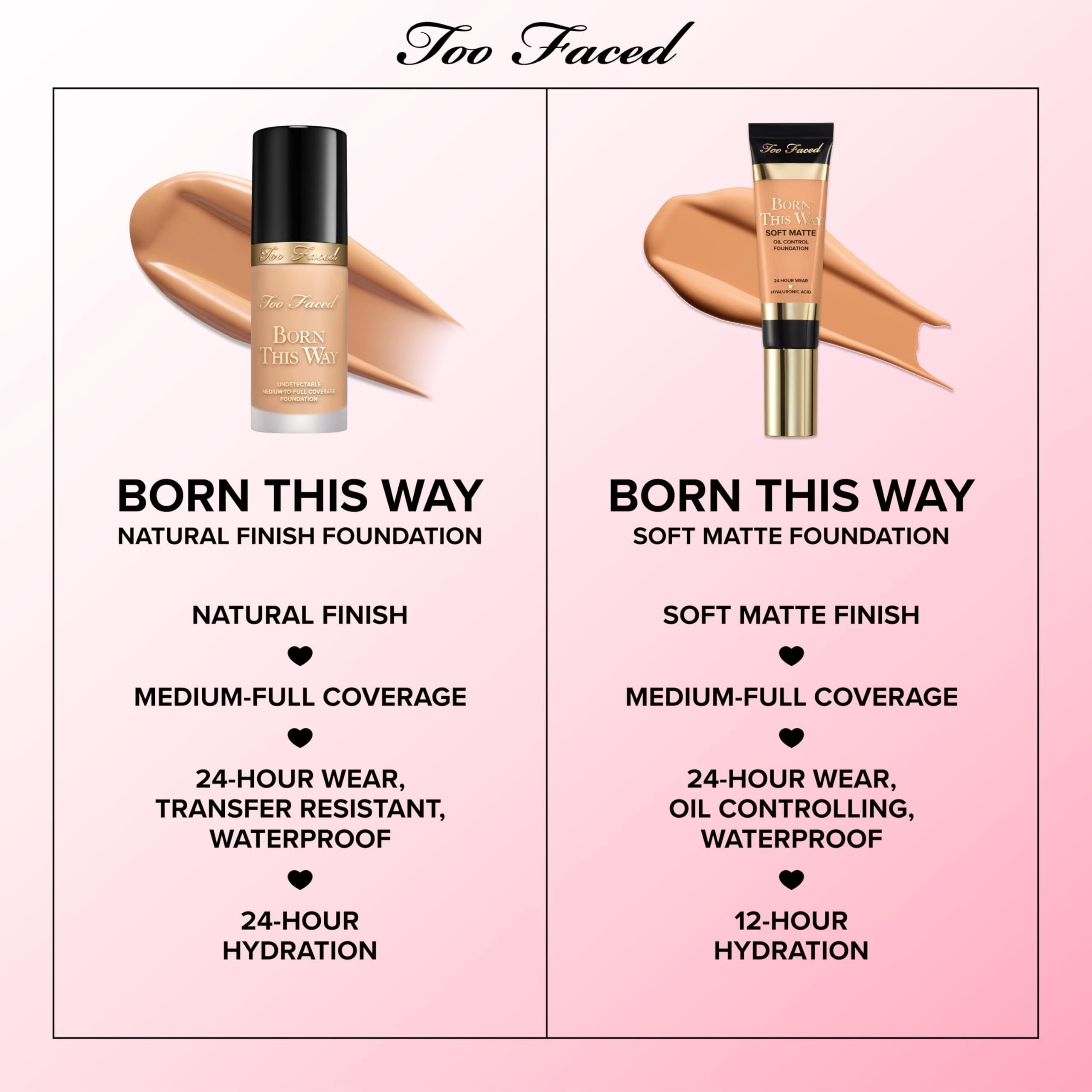 Too Faced Too Faced Born This Way Soft Matte Foundation | Hydrating, Oil Control, Long Lasting + Waterproof, 1 Fl Oz, Chestnut