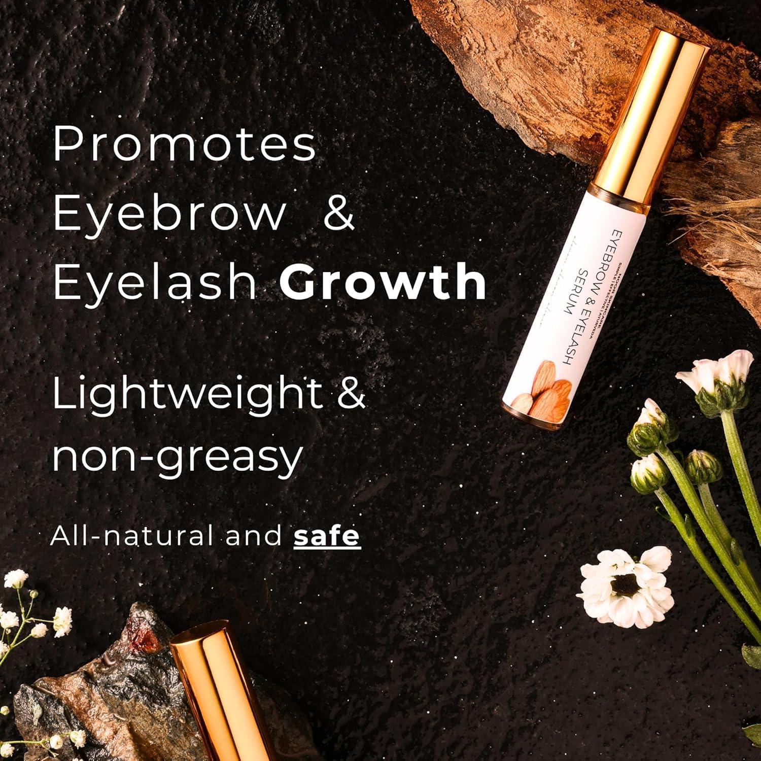 Generic Eyebrow & Eyelash Growth Serum/Oil - Organic, Brow & Lash Boosting Enhancer for Thick Eyebrows and Eyelashes - has Castor oil for Volume & comes with Applicators (30 ml)