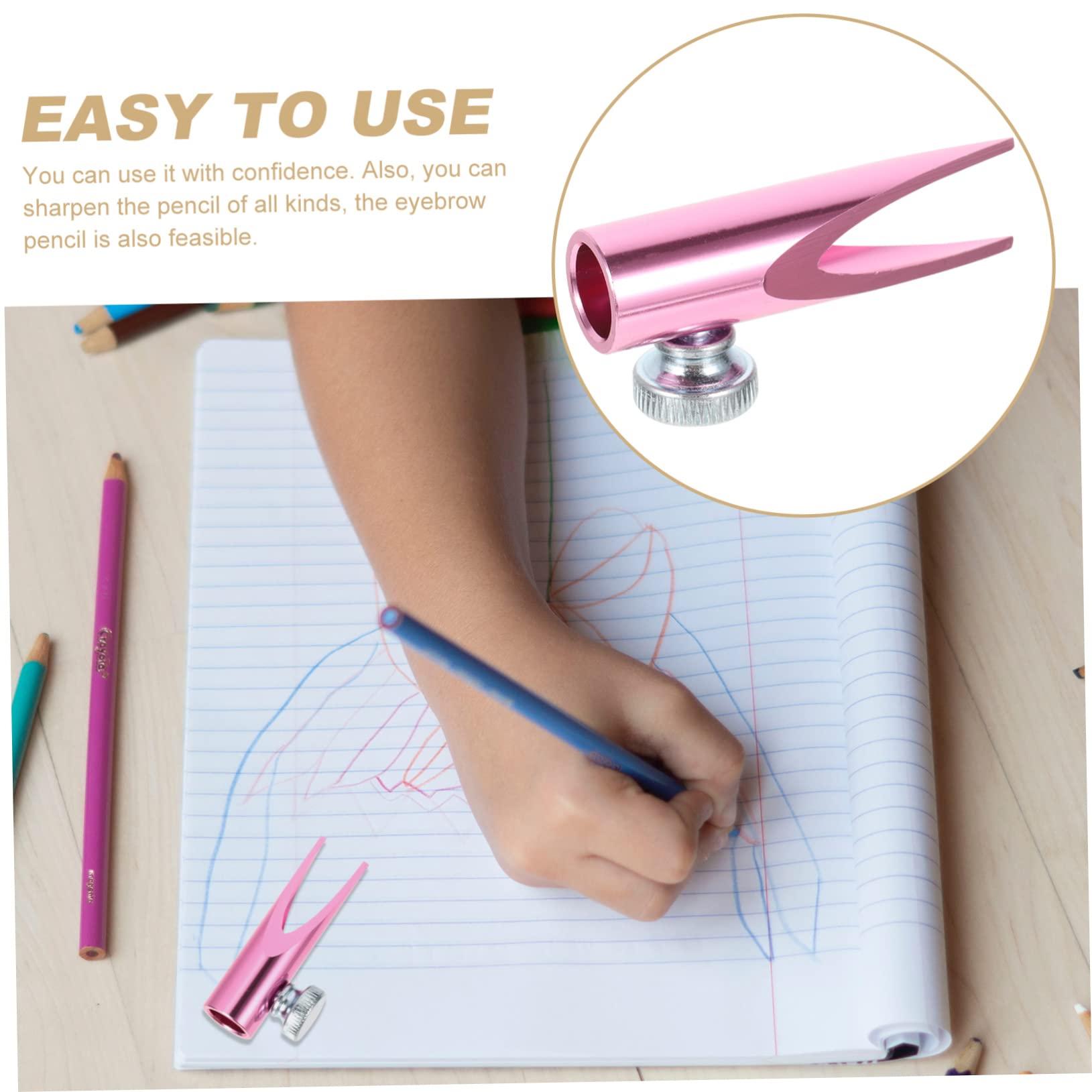 Ipetboom Ipetboom 2pcs Eyebrow Sharpening Tool Brow Pencil Mini Pencils Pencil Sharpener Make up Sharpeners Gel Lip Sharpener Jumbo Eye Pencil Magnesium Pencil Sharpener Hand Aluminum Alloy Pink