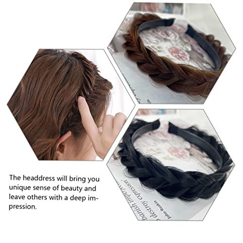 Beaupretty Beaupretty 6 pcs accessories hair crochet braids for black women non-slip wig Twist girls headbands to weave braid hair accessories hair accessories braided wig headband Headband girl loose