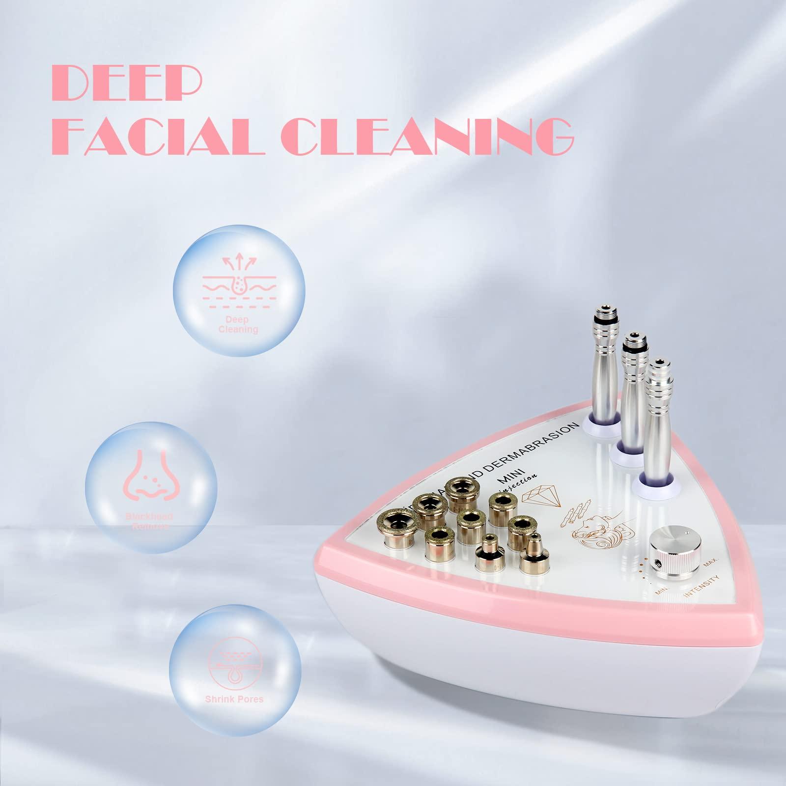 Beauty BOLE Beauty BOLE 3 in 1 Diamond Dermabrasion Machine Professional Pore Vacuum for Skin Toning Black Head Removal Cleaner with 0-70 cmHg Suction Power Facial Treatment Machine, DL-E2