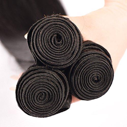 YanT Hair YanT HAIR 8A Grade Brazilian Virgin Hair Body Wave Hair Human Hair Weave 4 Bundles 10 Inches Natural Black Color Pack of 4