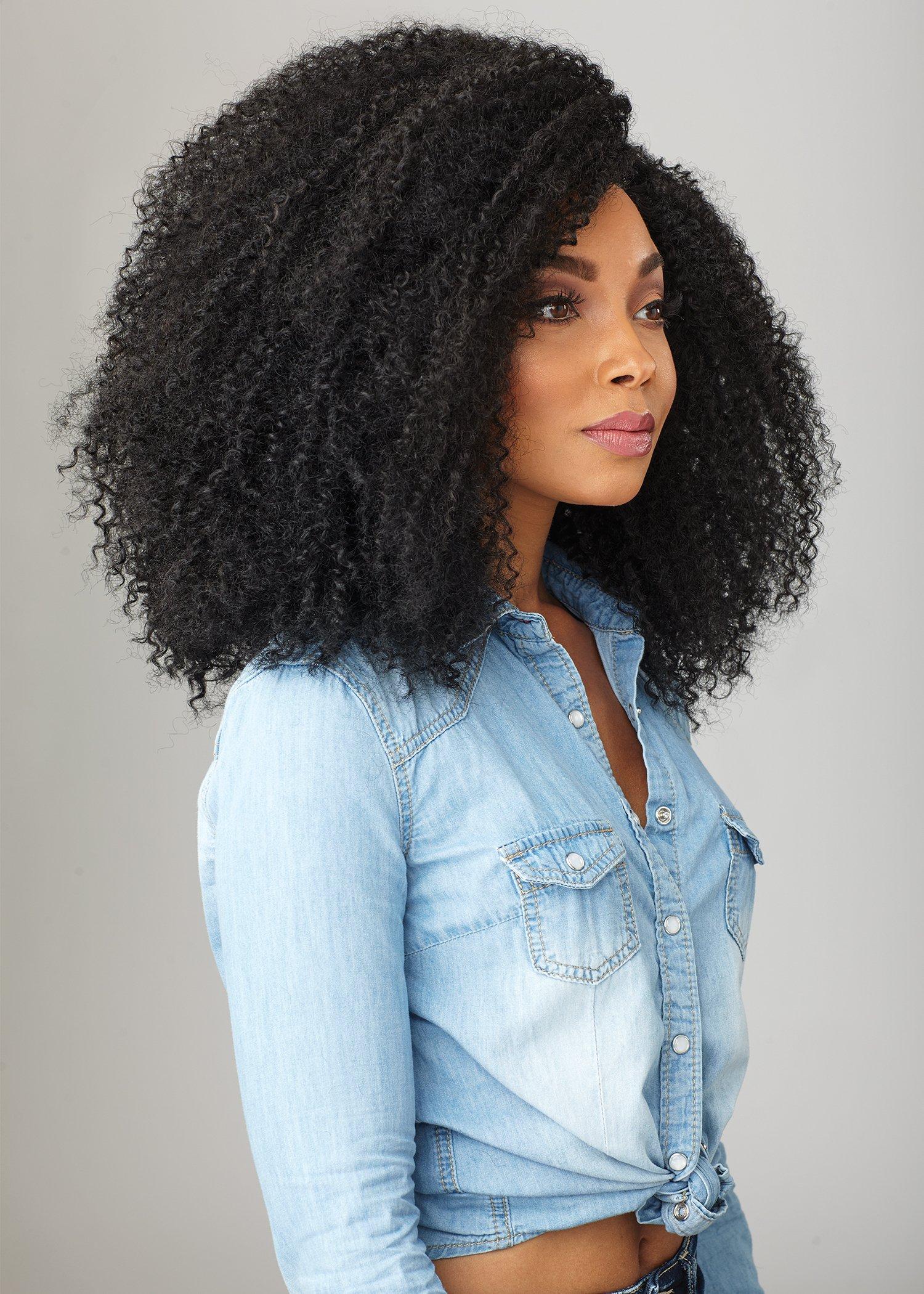 Sensationnel Sensationnel Curls kinksandco lace wig - the game changer wide lace part wig with natural preplucked hairline for natural 3c to 4c hair textures (4 MEDBROWN)