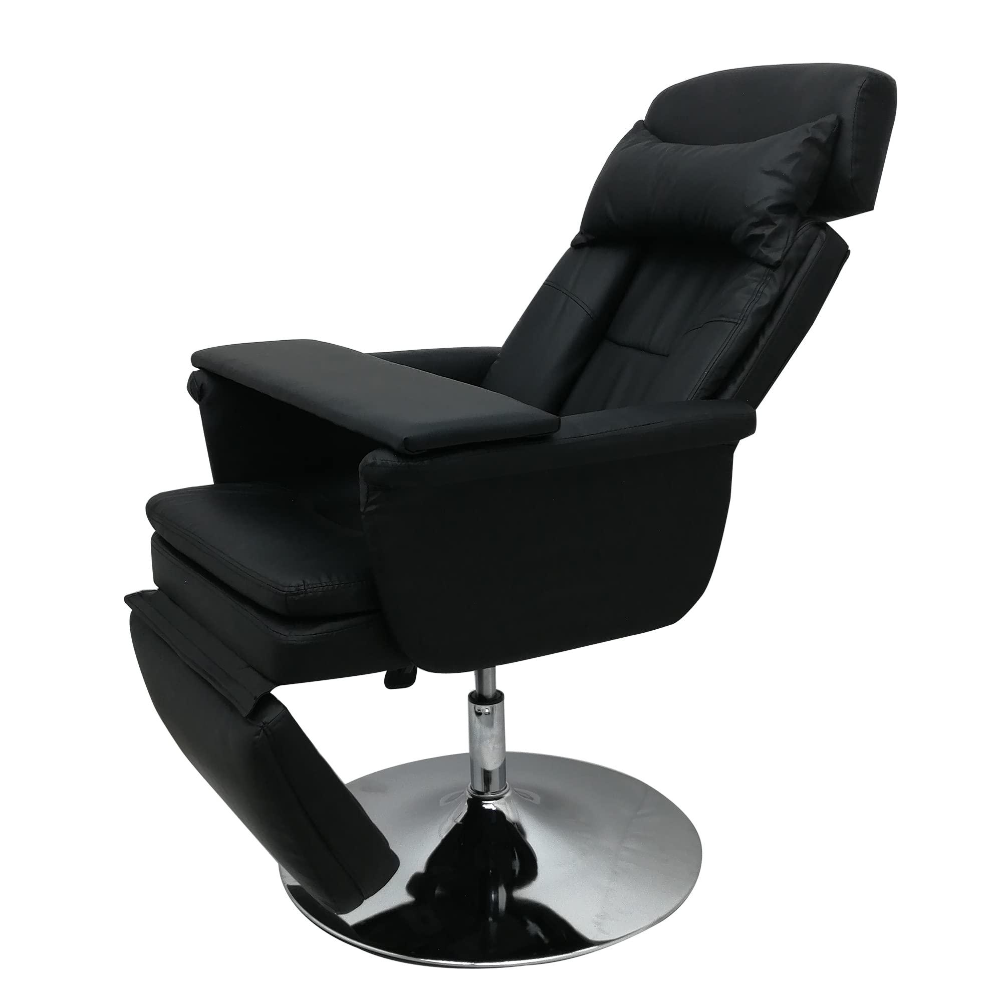 INTSUPERMAI INTSUPERMAI Beauty Salon Chair Deck Chair Massage Table Bed Folding Chair No Locking Function with Air Pressure Adjustable Max Load 440lb for SPA Salon Tattoo Equipment Home Office Chair (Black)