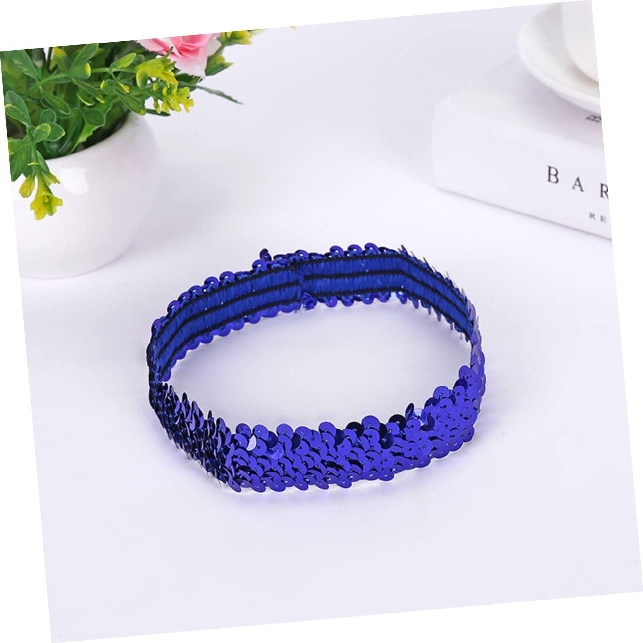 Beatifufu Beatifufu 12pcs Stretch Sequin Headband Yoga Headbands for Women Sparkly Headband Sequin Headbands for Women Headband for Women Glitter Headband Women Headband Fashion Scarf Women\'s Sequins