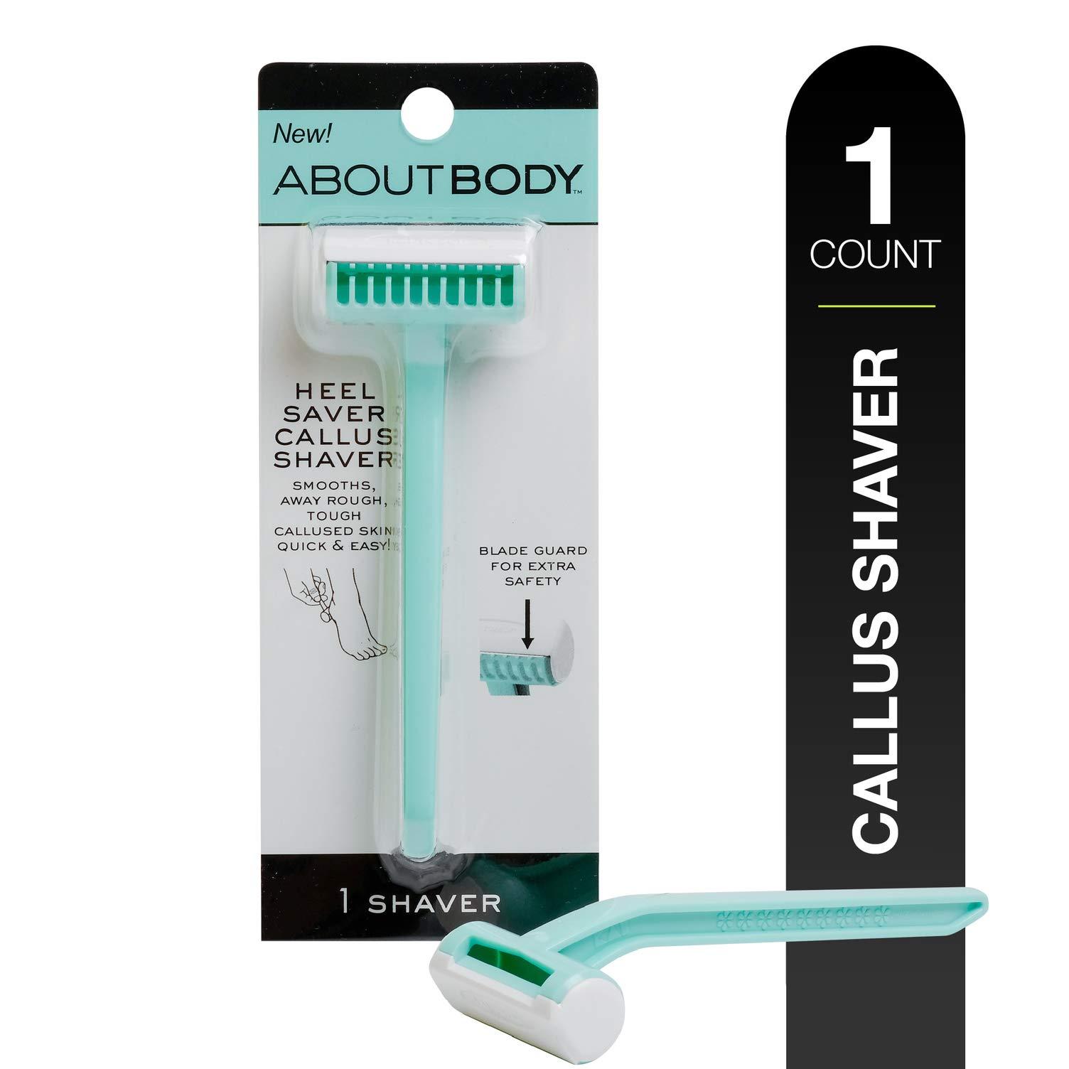 About Face Kai About Body Heel Saver Stainless Steel Callus Shaver for Women; Includes 1 Heel Shaver; Smooth Away Rough, Thick, Callused Skin on Heels; Foot Scraper for Callus Removal; Dead Skin Remover for Feet