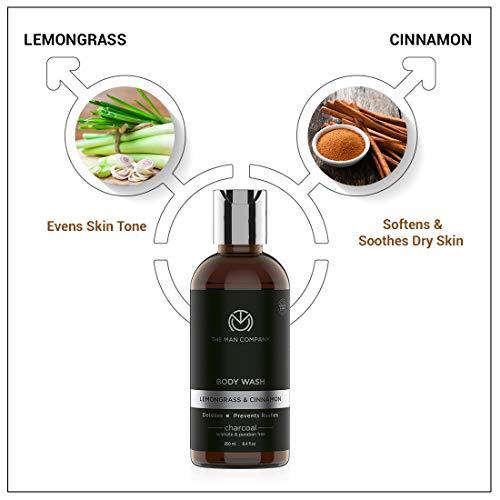 The Man Company The Man Company Activated Charcoal Body Wash - 250ml | Anti Pollution Body Wash for Deep Pore Cleansing | Removes Dirt & Impurities | Acne Control Shower Gel