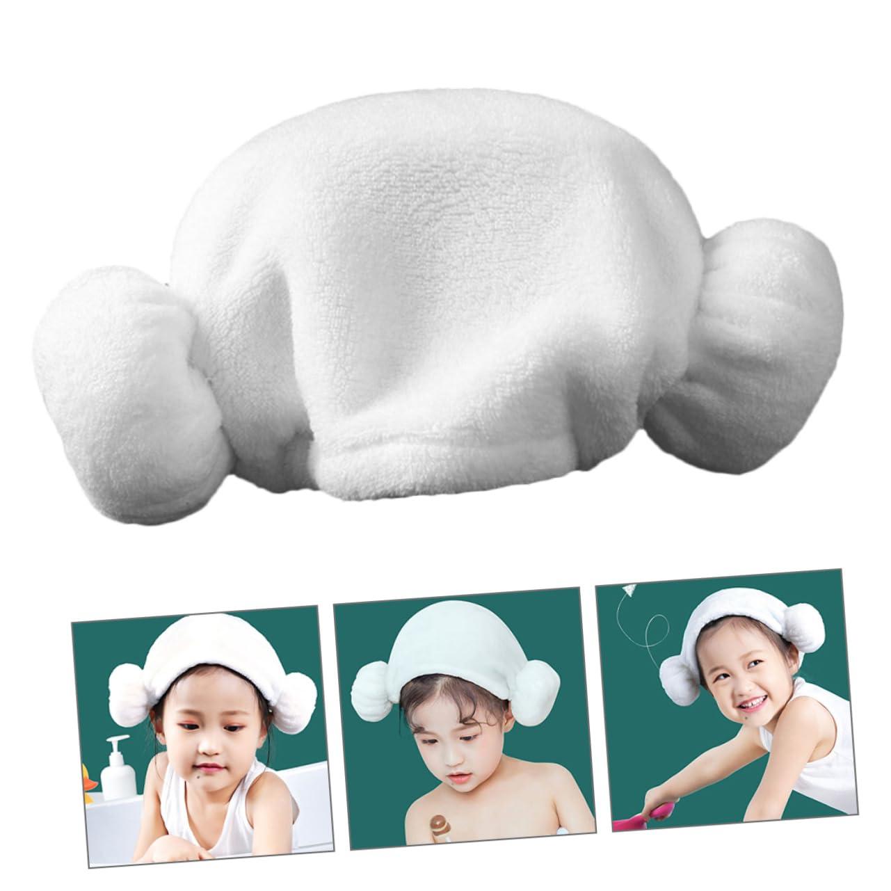 BIUDECO BIUDECO Quick Drying Hair Wrap for Boy Girl Cotton Hair Towel Hat with Heart Pattern Absorbent Hair Turban for Boy Girl Soft Cloth Hair Drying Towel Cap