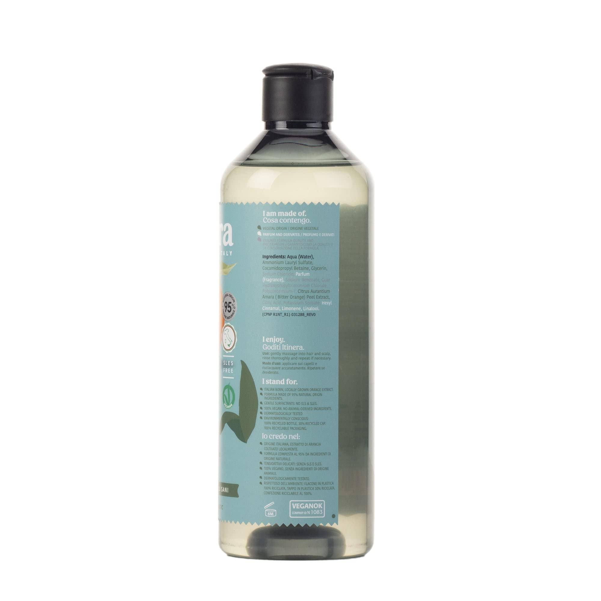 ITÍNERA ITNERA Itinera Daily Renewal Shampoo with Sicilian Bitter Orange (12.51 fl oz) - for Vibrant and Healthy Hair - Vegan Friendly - 95% Natural Origin Ingredients