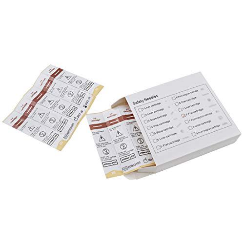 boermeize Cartridge Needles Tattoo Sterilized Flat Shader 3F/5F/7F 20pcs/lot Disposable Needles for Eyebrow Lip Eyeliner Permanent Makeup (7F)