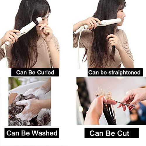 RJ HAIR Brazilian Sassy Loose Wave Flat Tip Hair Extension Human Hair Pre-Bonded Keratin Flat Tip Hair Extensions Natural Black /Brown Color (12inch 100strand, #1 Jet black)