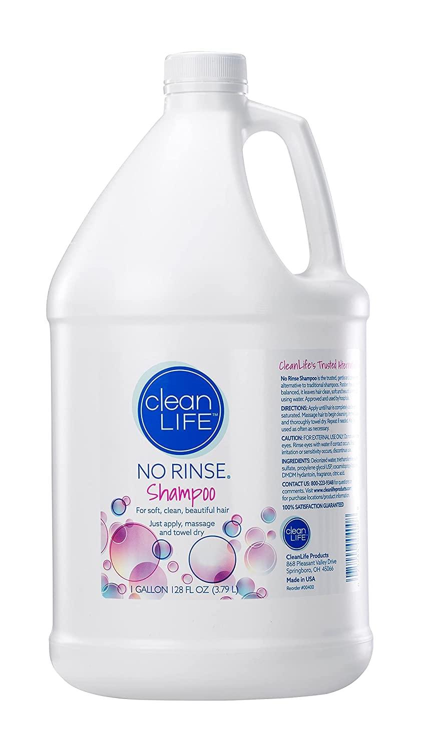 No-Rinse No-Rinse Shampoo, (1 Gallon) - Leaves Hair Fresh, Clean and Odor-Free, Rinse-Free Formula