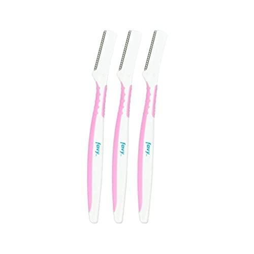 Favy FAVY Facial Beauty Dermaplane Razor – 3 PACK, Multipurpose Skin Exfoliator and Eyebrow Trimmer, Smooth Clear Skin, Flawless Makeup Application, Peach Fuzz Remover, Men and Women Dermaplaning Tool