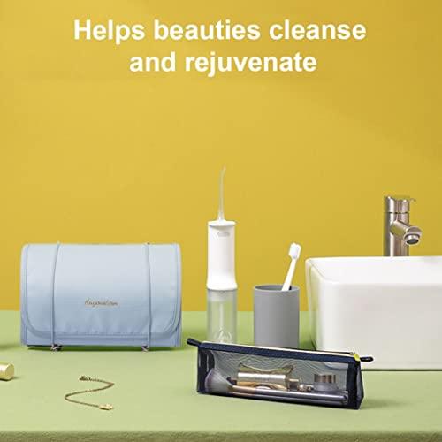Generic 4-in-1 Hanging Travel Toiletry Bag Organizer, Hanging Travel Toiletry Bag for Travel, Cosmetic Travel Bag, Bathroom Bag, Removable Makeup Bag Foldable Cosmetic Organizer for Shampoo, Toiletries Blue