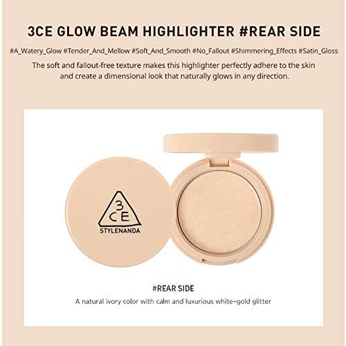 3CE 3CE GLOW BEAM HIGHLIGHTER(#REAR SIDE) - Shimmer Highlighting Powder Korean Cosmetics #Dab1143