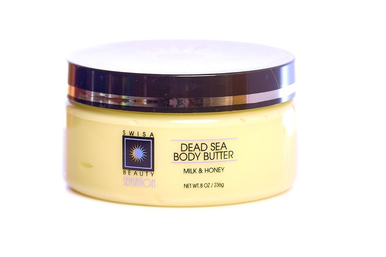 Swisa Beauty Sensation Swisa Beauty Dead Sea Body Butter Milk And Honey - Thick and Creamy Skin Softener Leaves The Skin Silky Smooth and Refreshed.