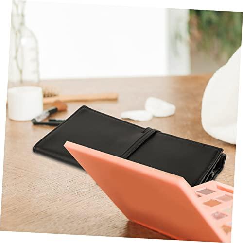 FOMIYES FOMIYES Roll up Make up Brush Case 18-piece Pu Leather Black Travel Makeup Brush Holder