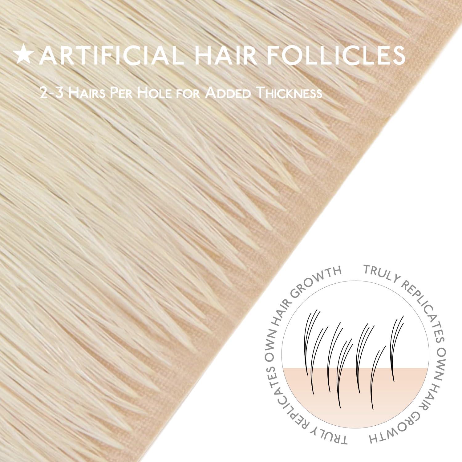 Wennalife WENNALIFE Invisi Edge Tape in Hair Extensions Human Hair, 22 Inch 50g 20pcs Platinum Blonde Invisible Luxury Remy Hair Extensions Natural Seamless Injected Tape Ins Straight Extensiones De Cabello