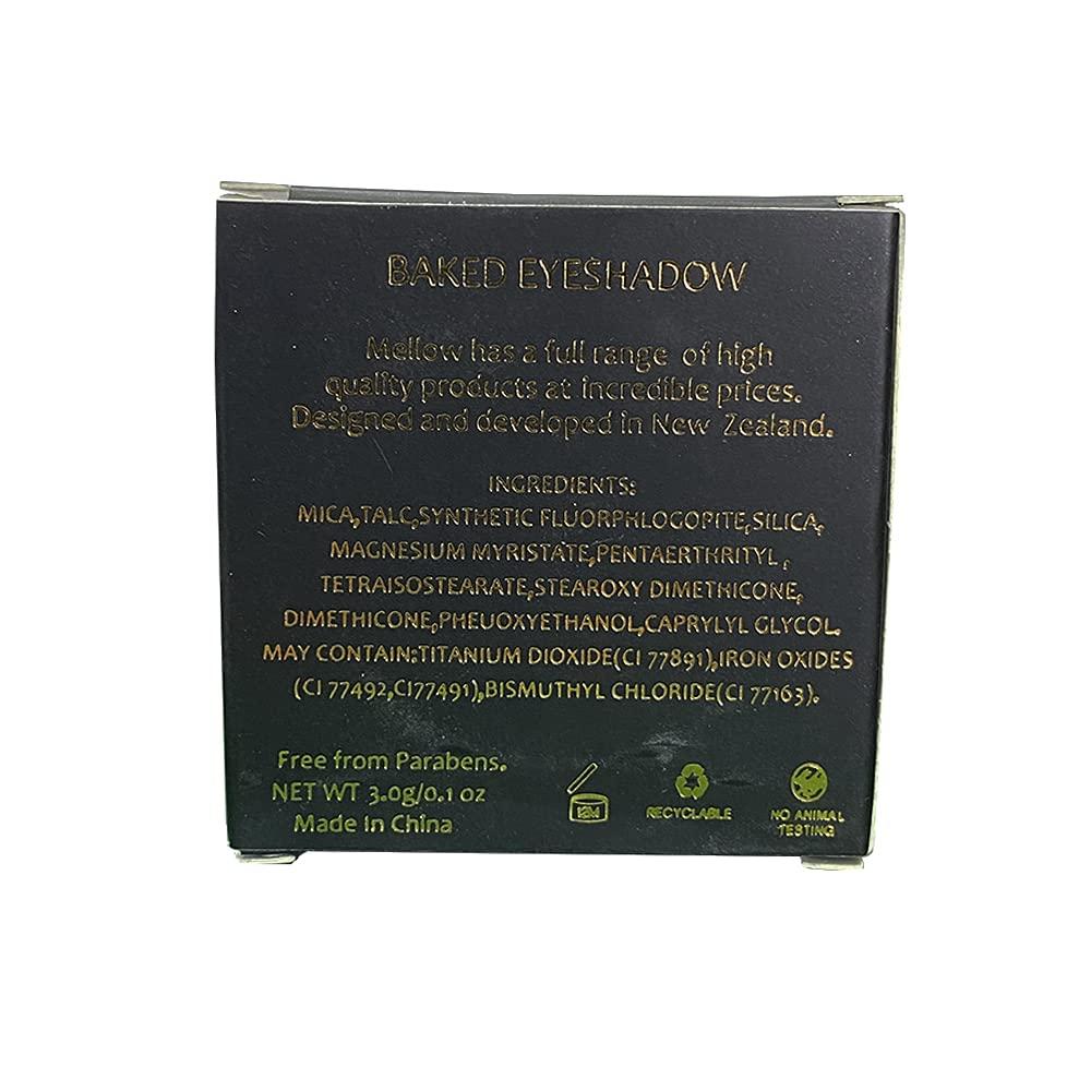 Mellow Baked Eyeshadow (Pitch) - Creamy Long Lasting Eye Shadow for Everyday Makeup - Highly Pigmented Vegan, Cruelty-Free & Paraben Free Eye Makeup by Mellow Cosmetics - Pitch - Pitch