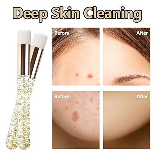 YESEEM YESEEM 30pcs Crystal Lash Shampoo Brushes, Gold Glitter Cleaning Brush Eyelash Extensions, Nose Pore Deep Cleaning Brush, Lash Brushes fo