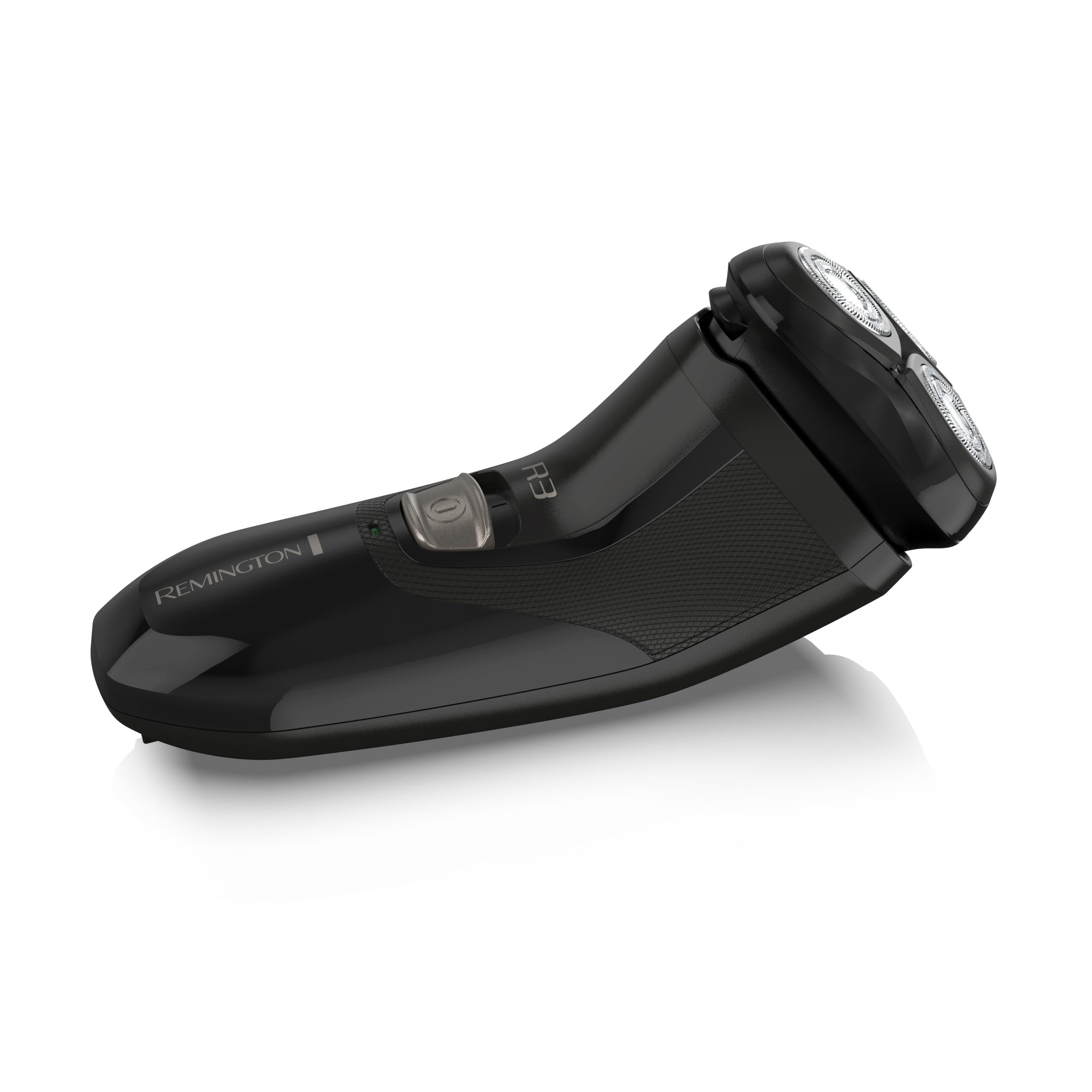 Remington Remington R3 Style Series Rotary Shaver for Men, Flexing Technology and Sensitive Skin Comfort, Rechargeable Wet or Dry Electric Shaver with Pop Up Trimmer and Stubble Attachment