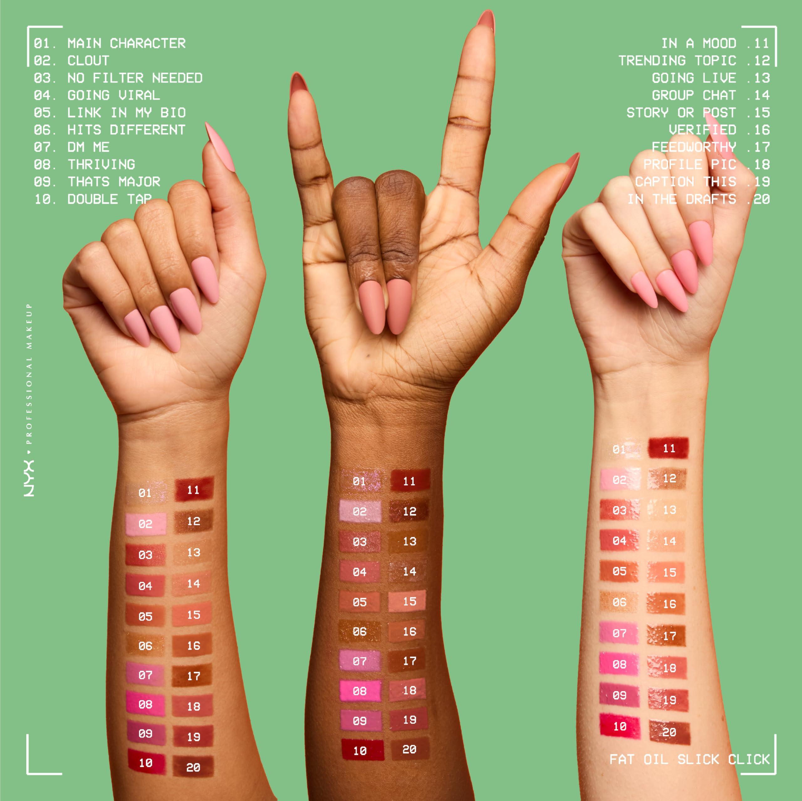 NYX PROFESSIONAL MAKEUP NYX PROFESSIONAL MAKEUP Fat Oil Slick Click, Lightweight, Buildable, Pigmented Vegan Lip Balm - Going Viral