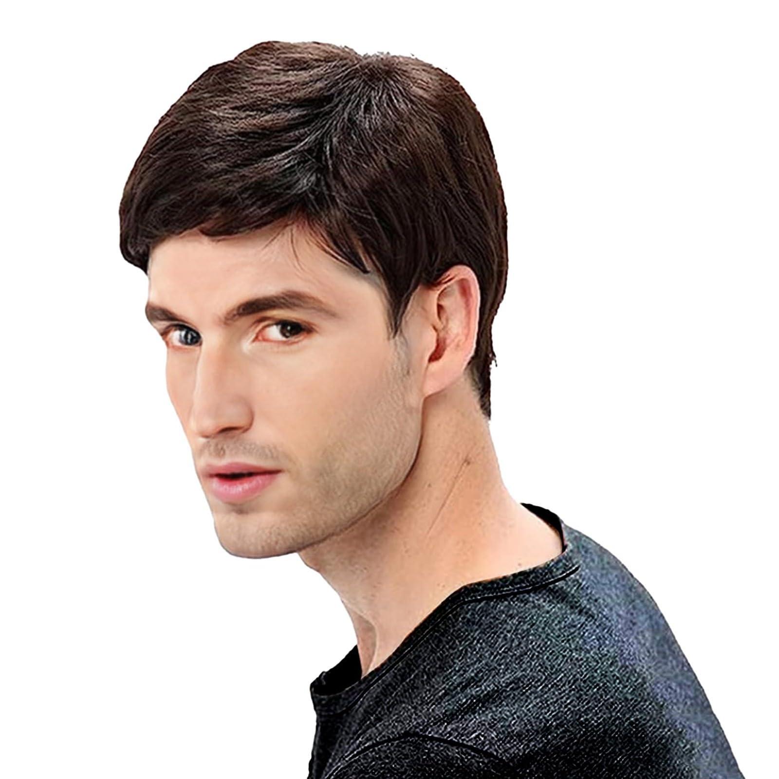 Generic Black Wig Short Hair Wigs with Bangs,Haircuts for Older Ladies Synthetic Hair Natural Wig