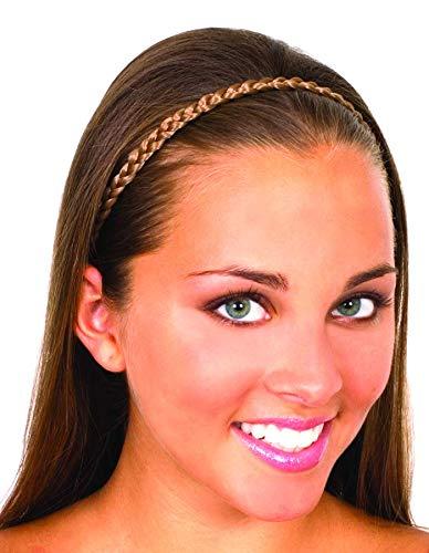 Mia Beauty Mia Thin Braidie, Hair Accessory Headband Made of Synthetic Braided Hair on Elastic Rubberband, Classic, Pretty Hair Accessory for Women and Girls - Dark Brown