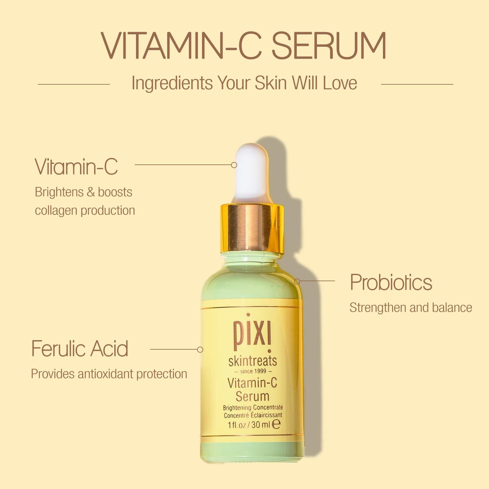 Pixi Pixi Vitamin-C Serum | Brightening Daily Vitamin-C Serum For Radiant Skin | Maintain A Youthful Complexion | 1.01 Fl Oz