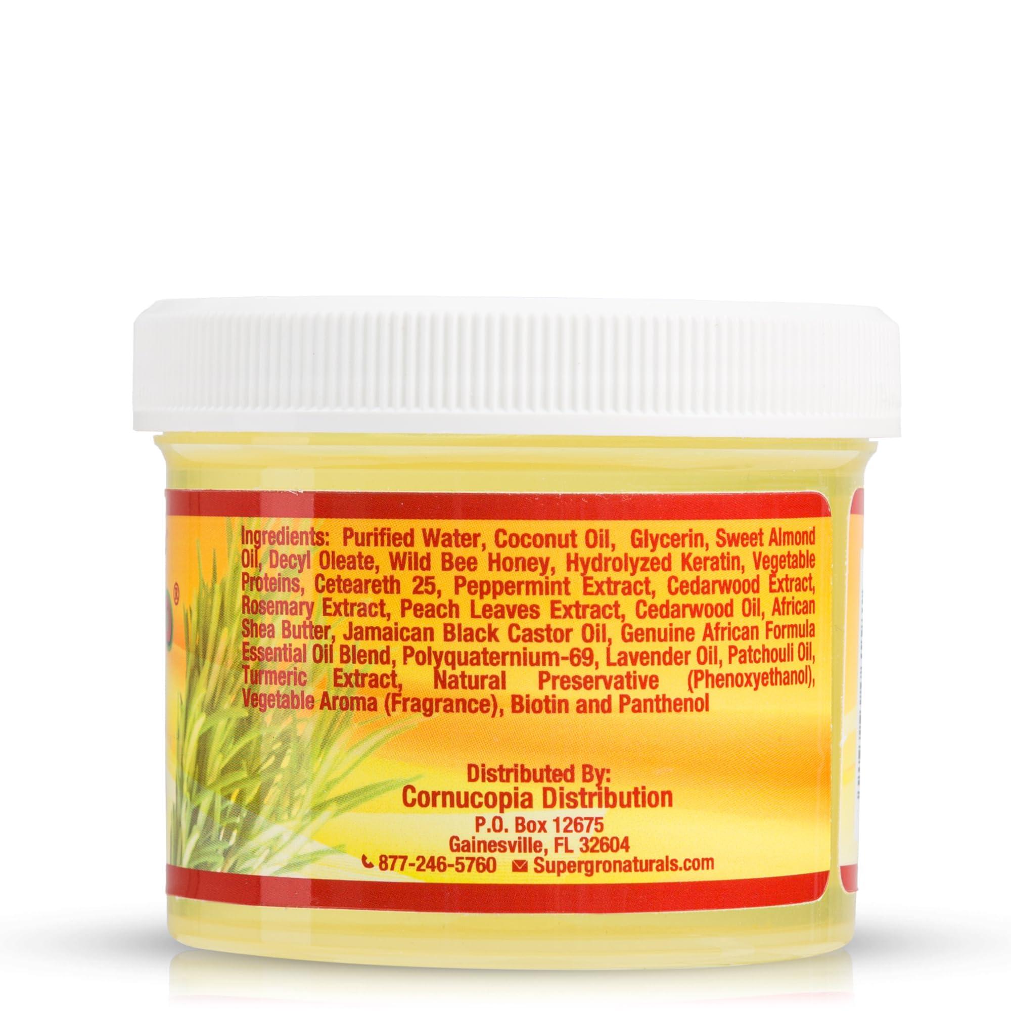 African Formulas SuperGro Hair Gel with Extra Hold - For Breading, Locking, Twisting, Retwisting, Styling - Natural Hair Gel for Nourishing, Shining for Silky, Wavy, Curly, Coily, Frizzy Hair - Hair Care Gel 4 oz