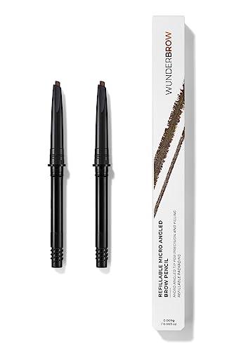 WUNDERBROW WUNDERBROW Micro-Sculpt Refillable Brow Pencil Refills, Includes 2 Refillable Cartridge\'s (Black/Brown)