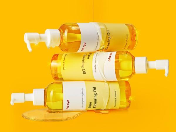 MA:NYO MANYO FACTORY Pure Cleansing Oil 6.7 fl oz (200ml) Korean Facial Cleanser, Blackhead Melting, Daily Makeup Removal with Argan Oil, for Women