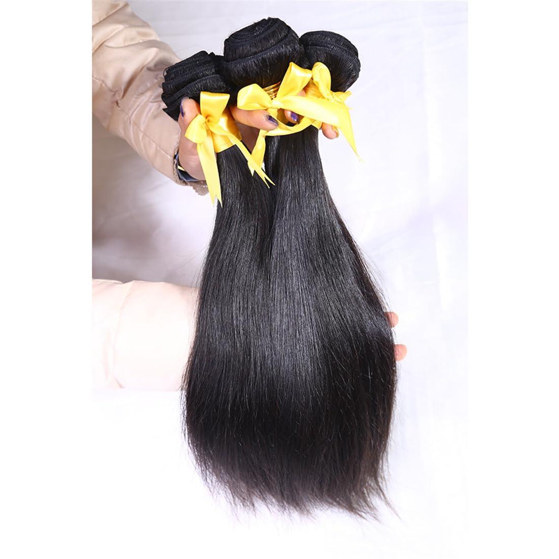 Remanbo Brazilin straight human hair Black Hair Extension One Piece for Hair Loss For Woman (28inch)
