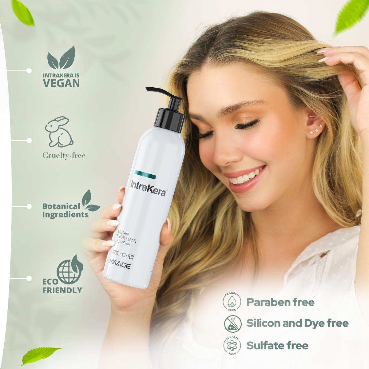 Image Image Intrakera Leave-In Conditioner for Frizzy, Curly, and Straight Hair - Stop Washing your Hair Every Day - Keratin Replenisher - Detangler for Dry or Damaged Hair (8.11 Fl Oz)