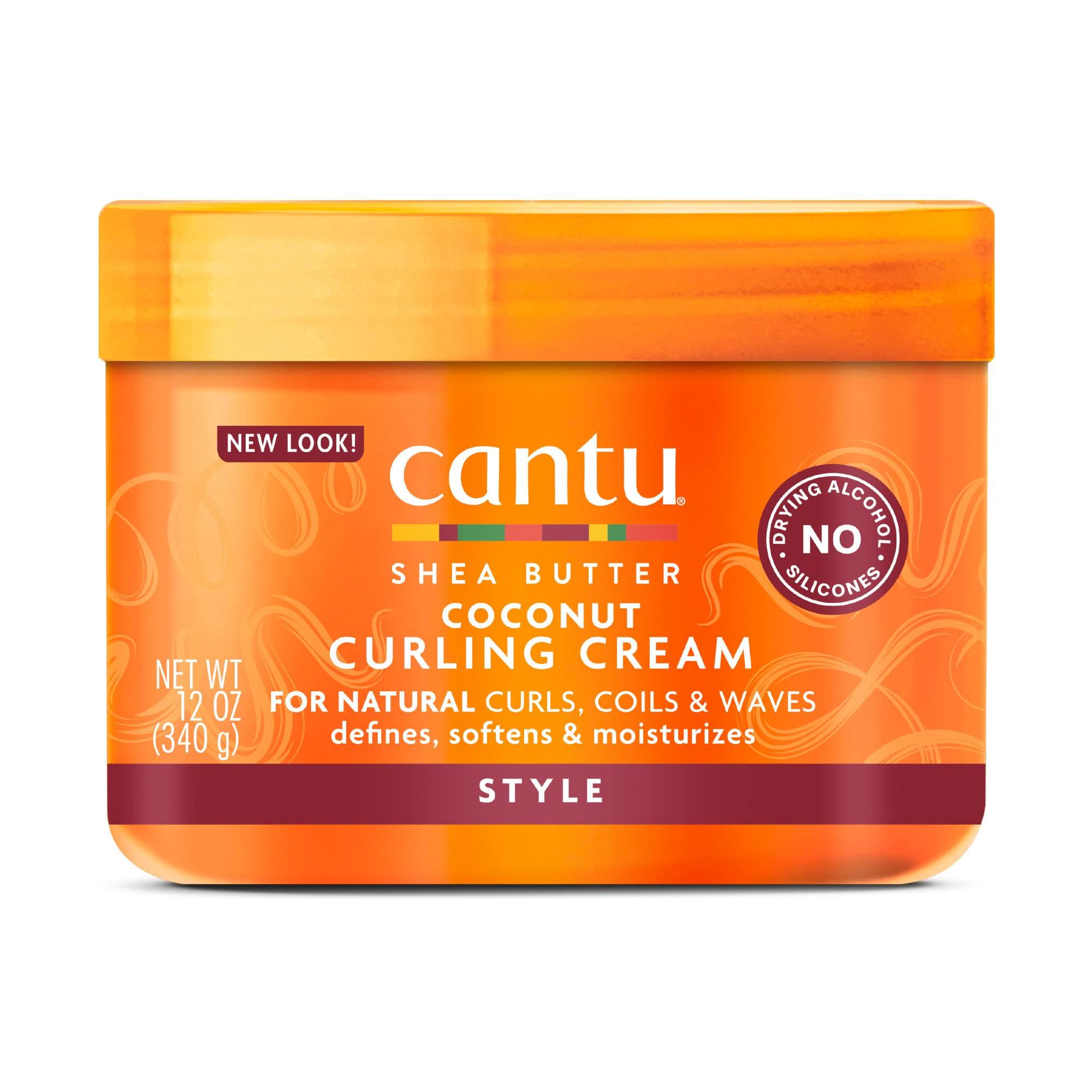 Cantu Cantu Moisturizing Curl Activator, 12 fl oz & Coconut Curling Cream with Shea Butter for Natural Hair, 12 oz (Packaging May Vary)